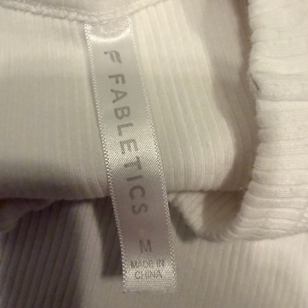 Fabletics White Ribbed Tank Top - Picture 4 of 5